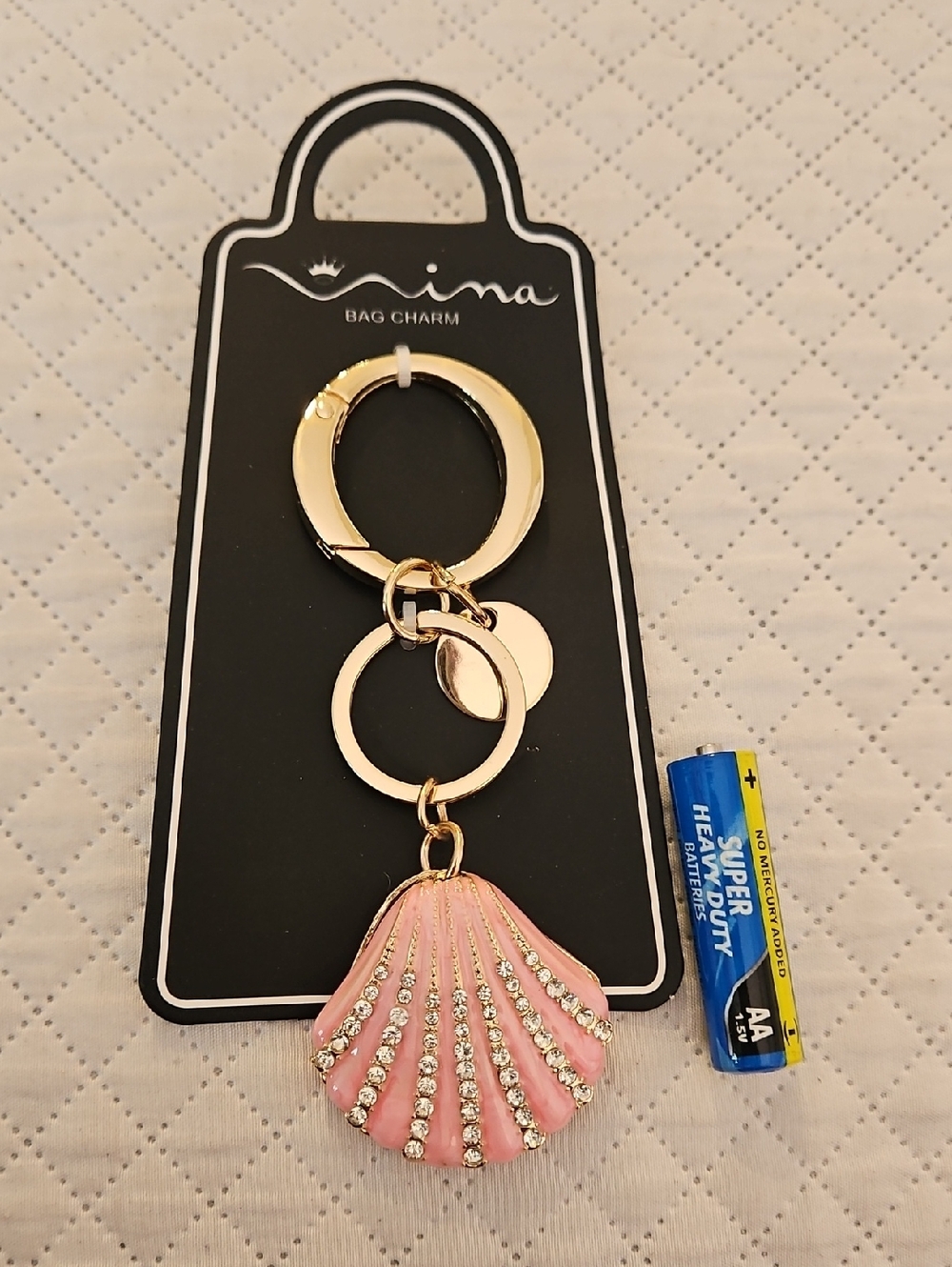 Pink Pearl Seashell Bag Charm - NWT - Picture 5 of 7